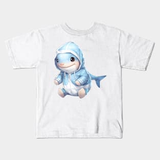 Great White Shark Wearing Pajamas Kids T-Shirt